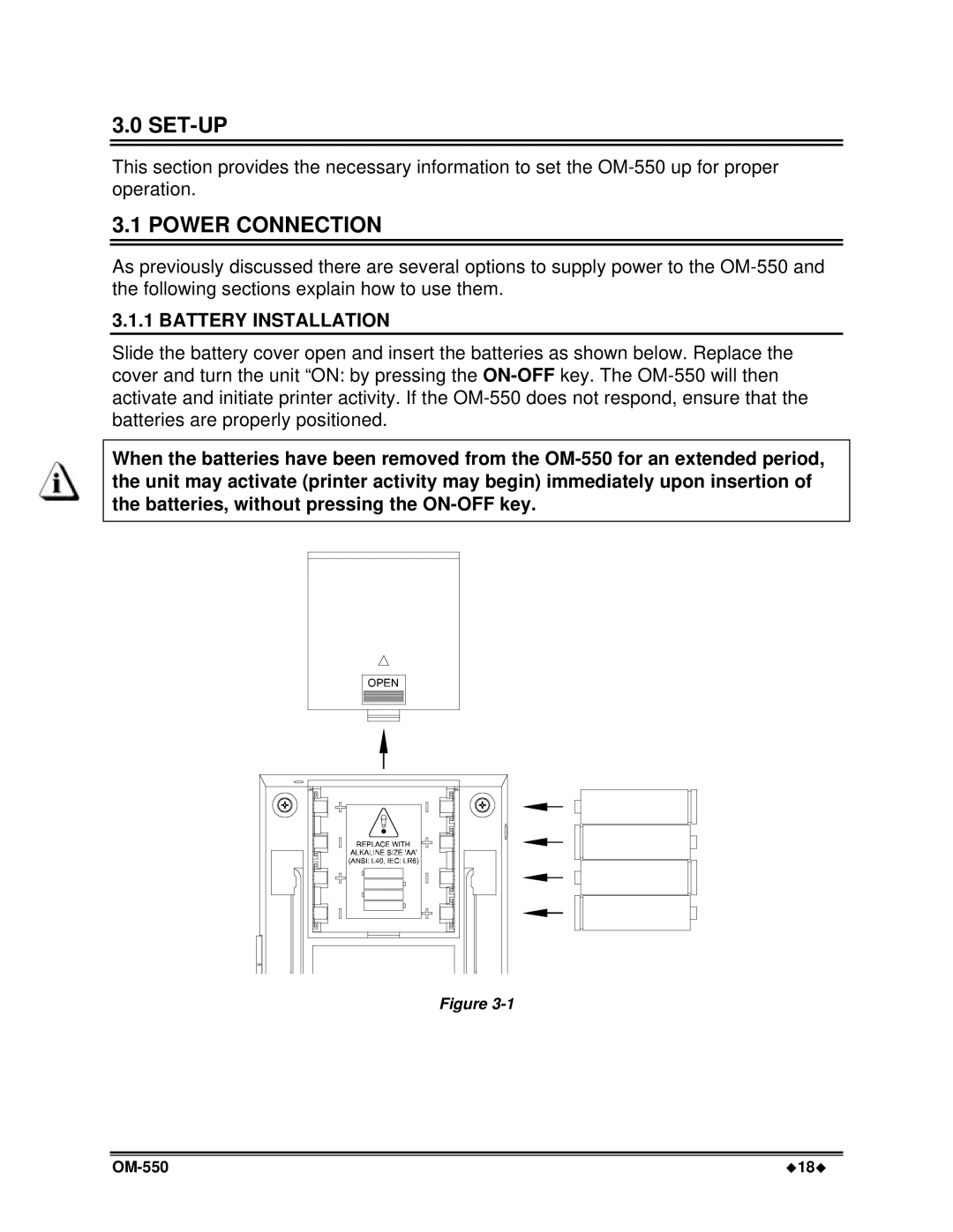 Omega Vehicle Security OM-550 manual Power Connection, Battery Installation 