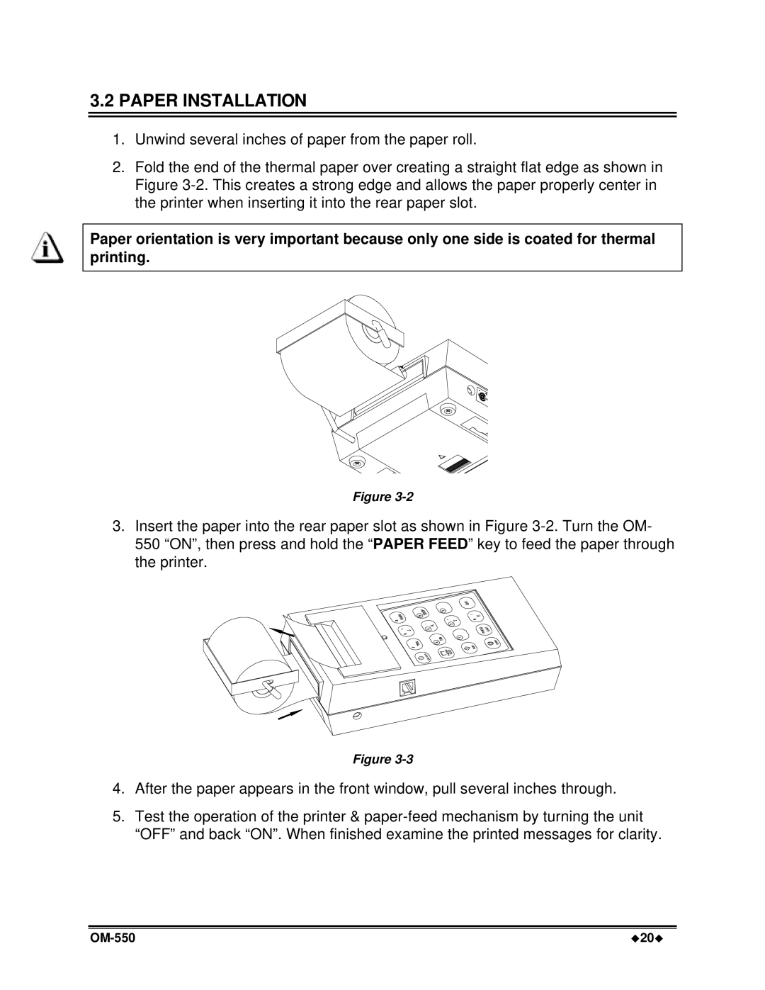 Omega Vehicle Security OM-550 manual Paper Installation 