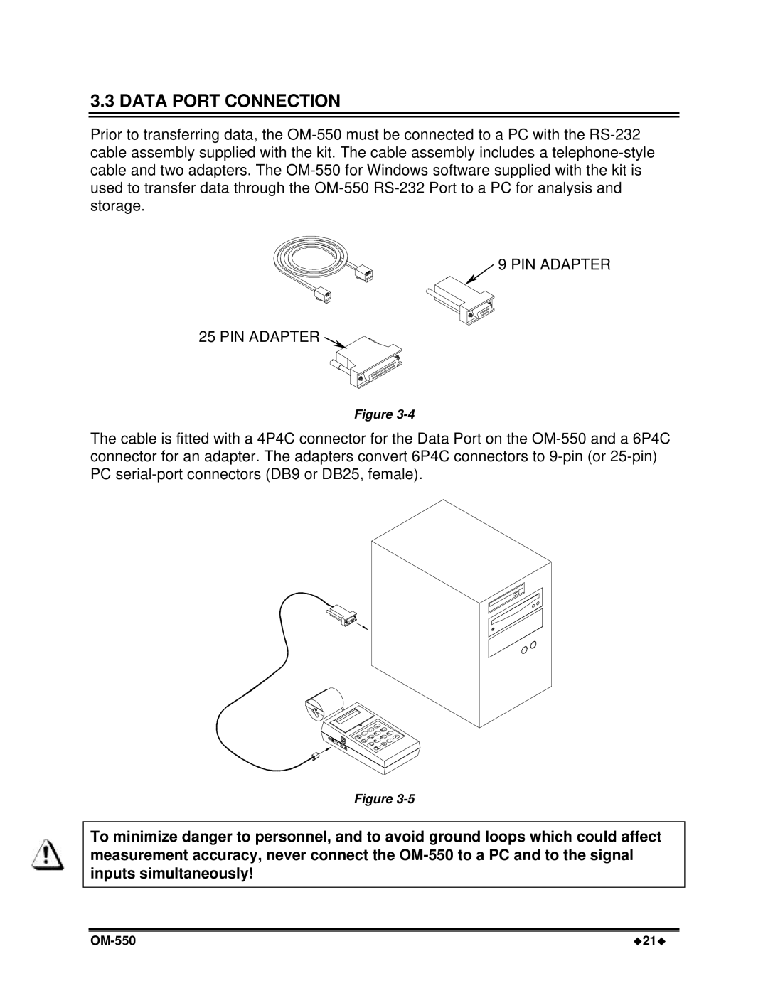 Omega Vehicle Security OM-550 manual Data Port Connection, PIN Adapter 