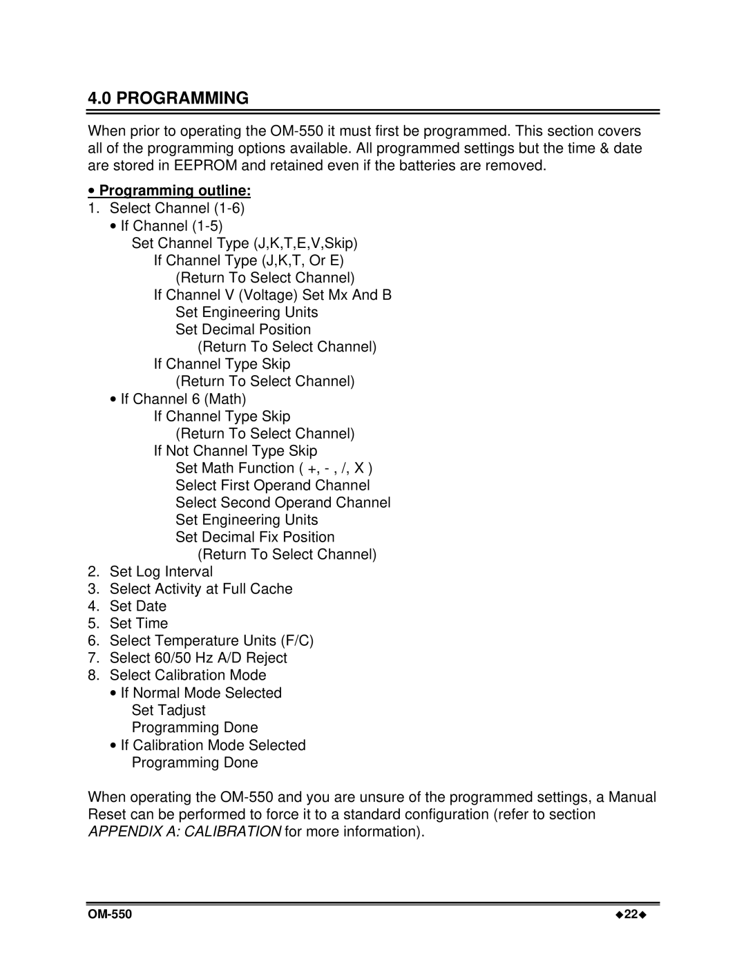 Omega Vehicle Security OM-550 manual ∙ Programming outline 1. Select Channel 