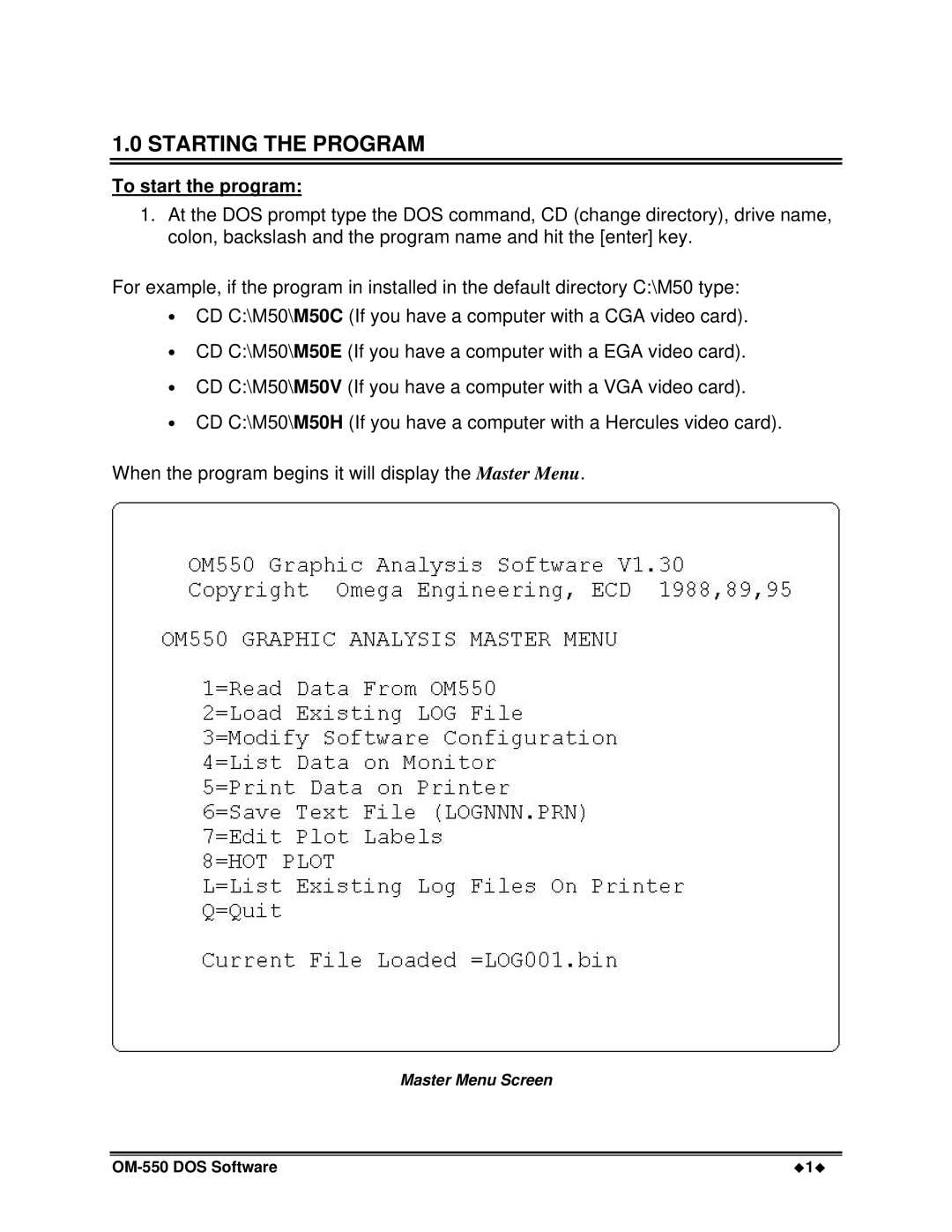 Omega Vehicle Security OM-550 manual Starting the Program, To start the program 