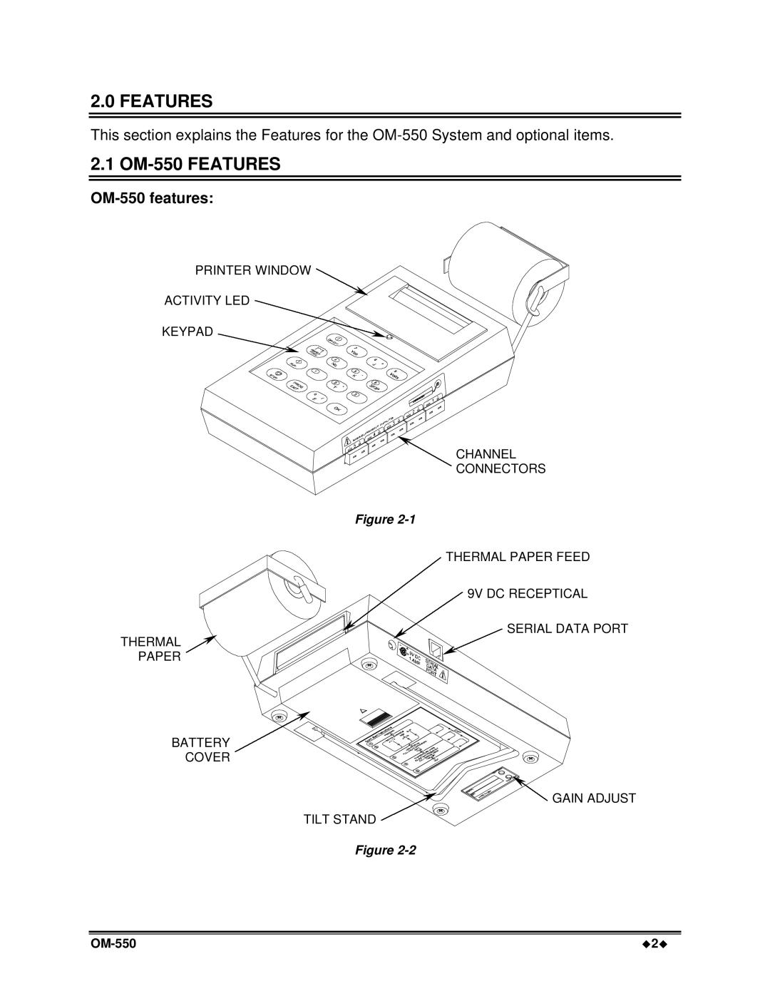 Omega Vehicle Security manual OM-550 Features, OM-550 features 