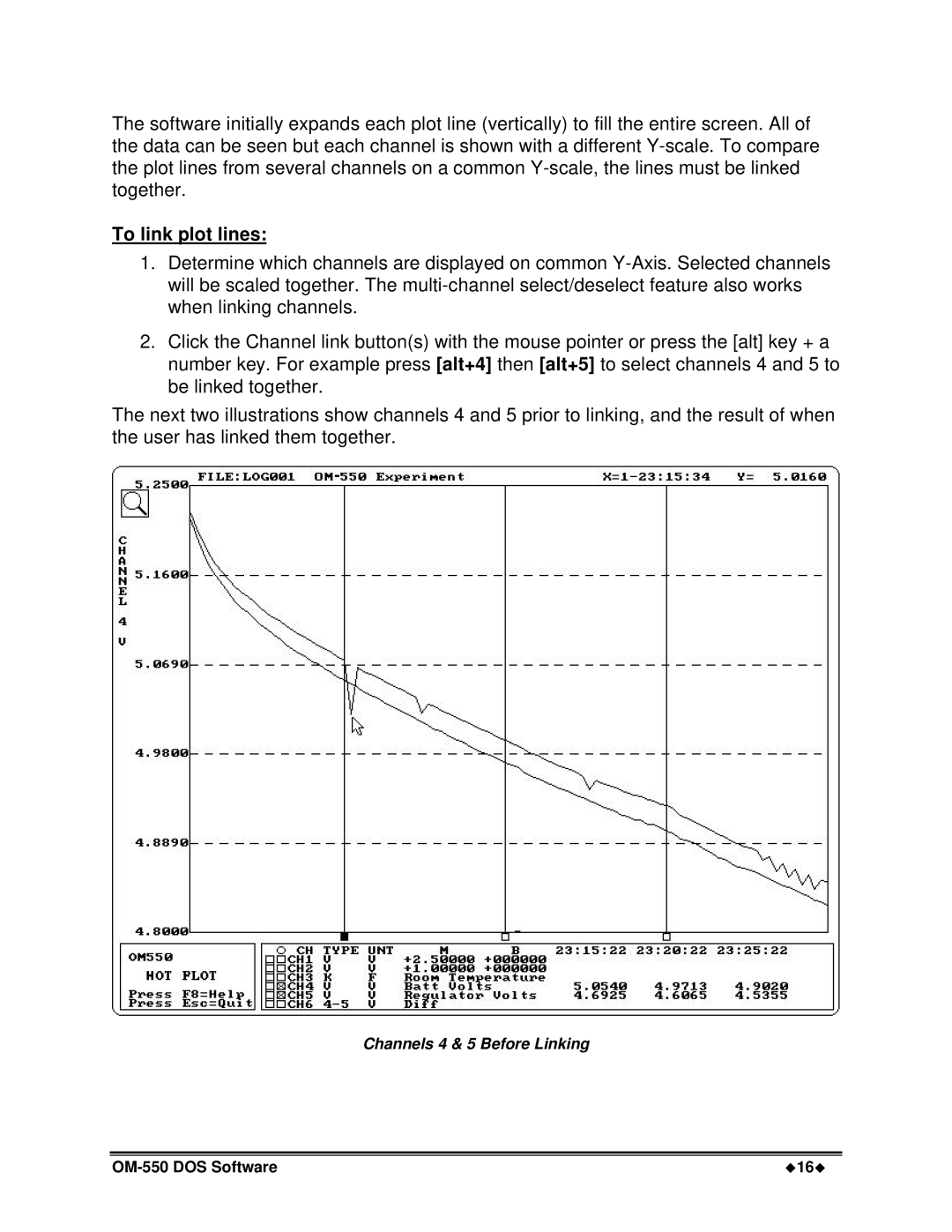 Omega Vehicle Security OM-550 manual To link plot lines 