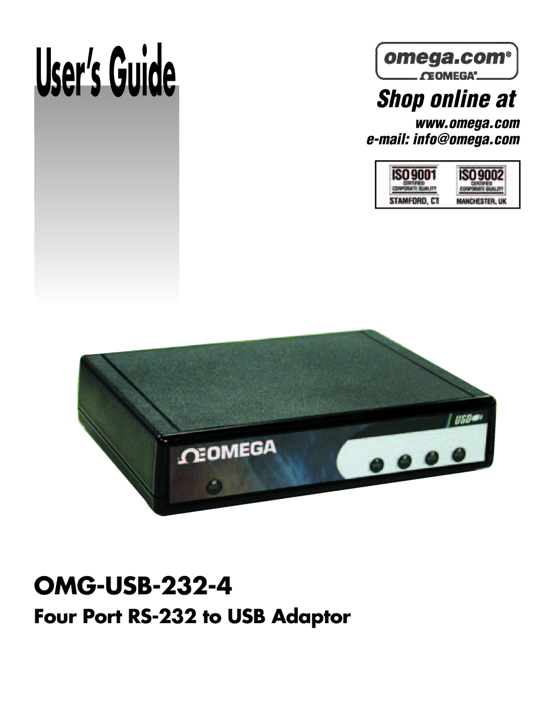 Omega Vehicle Security OMG-USB-232-4 manual User’sGuide 