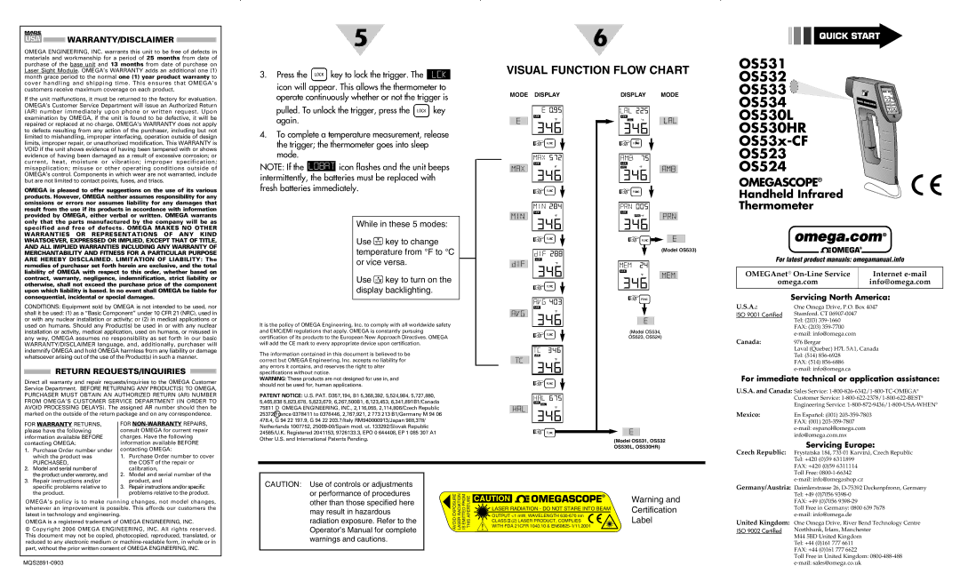 Omega Vehicle Security OS520 quick start Servicing North America, For immediate technical or application assistance 