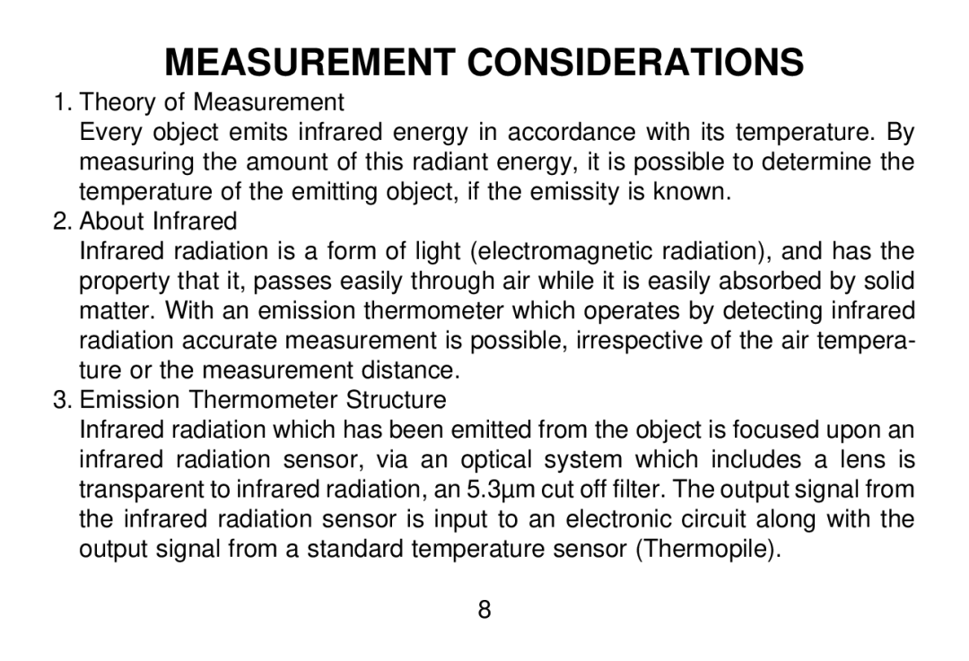 Omega Vehicle Security OS643-LS manual Measurement Considerations 