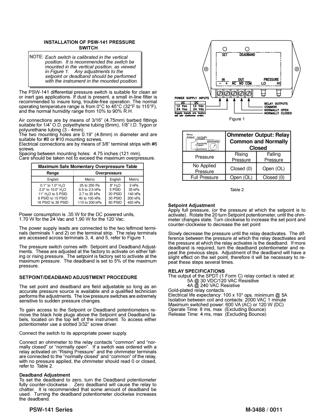 Omega Vehicle Security PSW141 series manual PSW-141 Series 