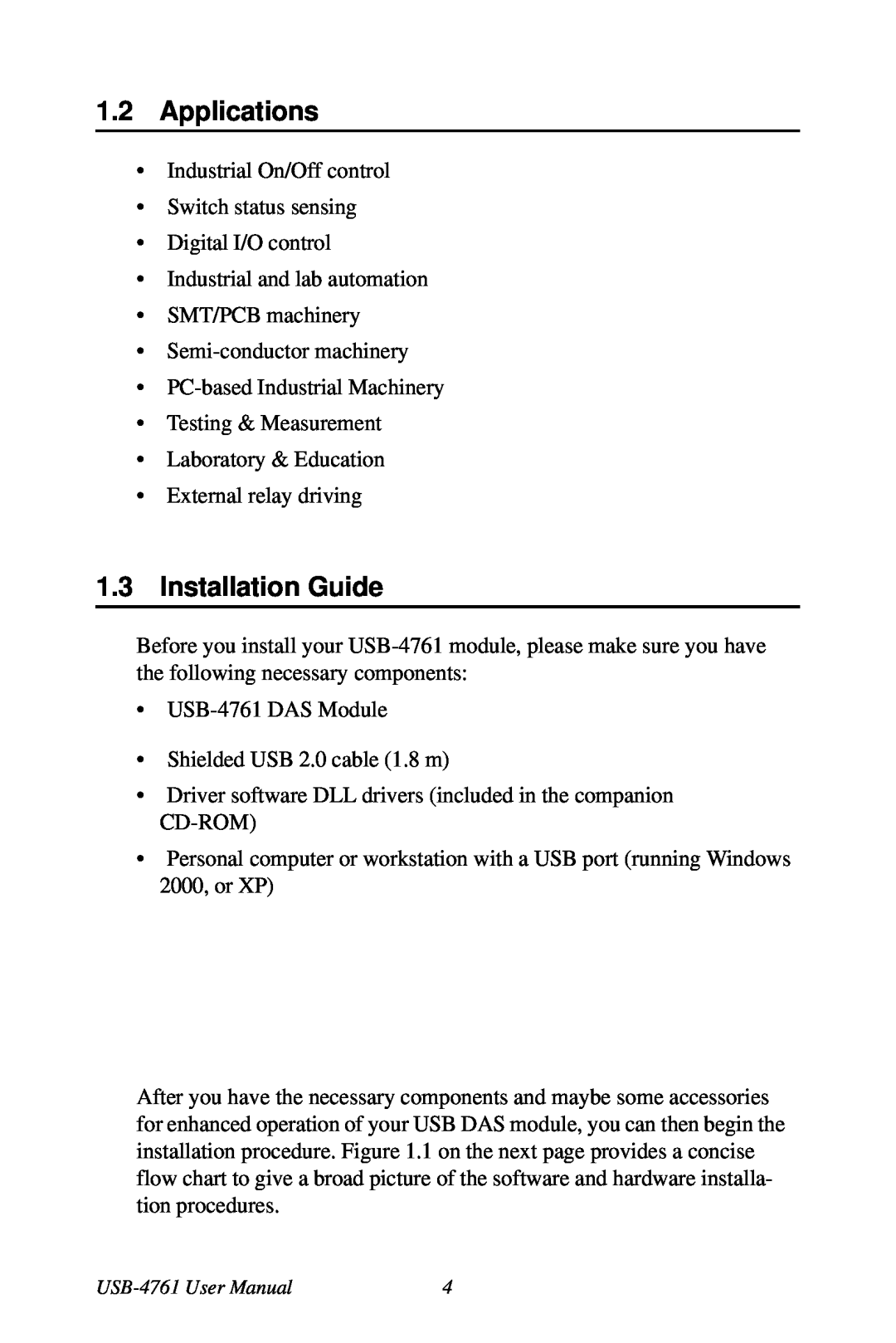 Omega Vehicle Security USB-4761 manual Applications, Installation Guide 
