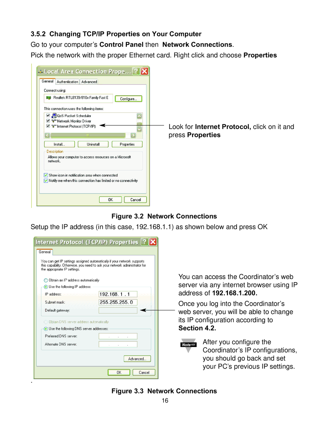 Omega Vehicle Security zSeries manual Network Connections, Section 