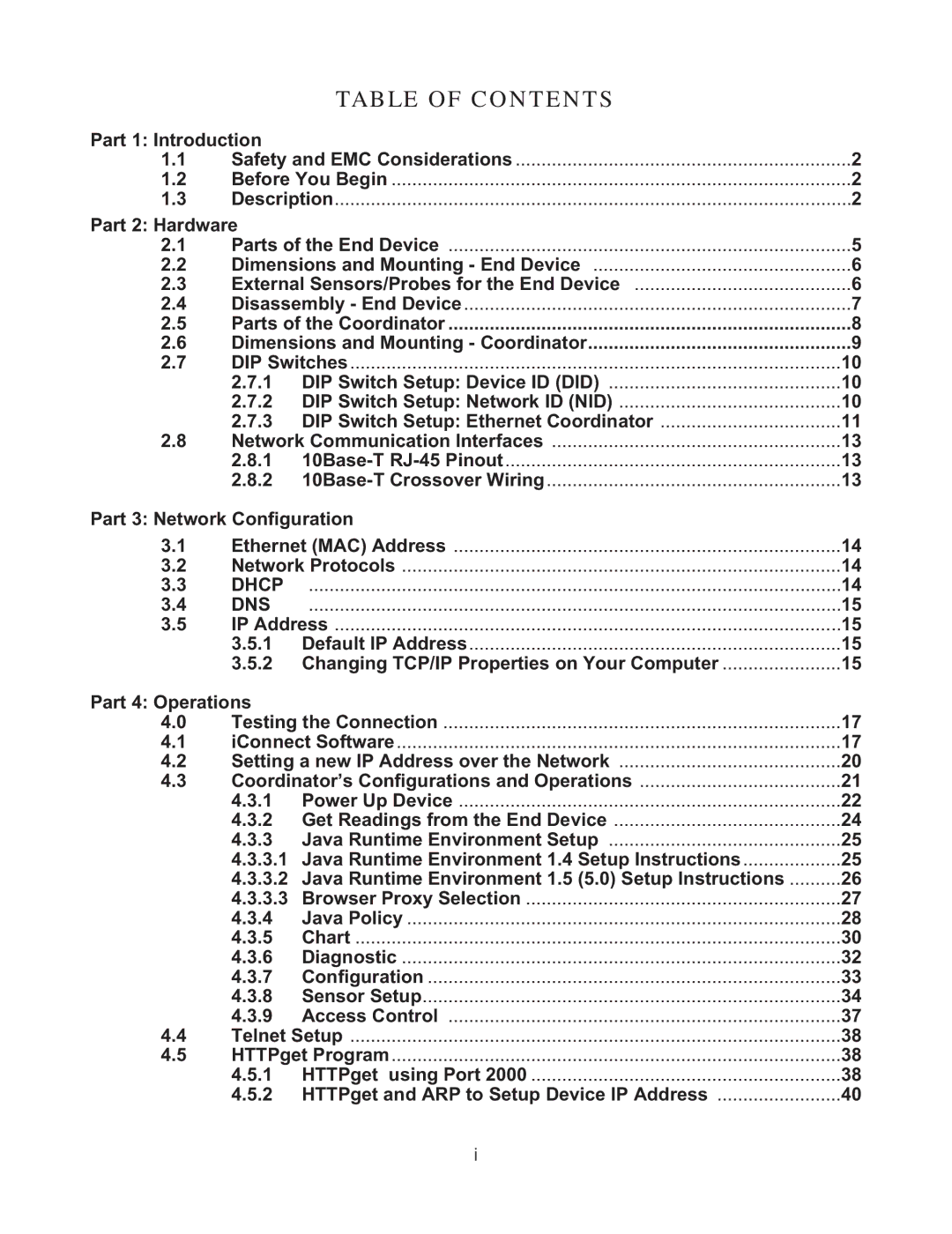 Omega Vehicle Security zSeries manual Table of Contents 