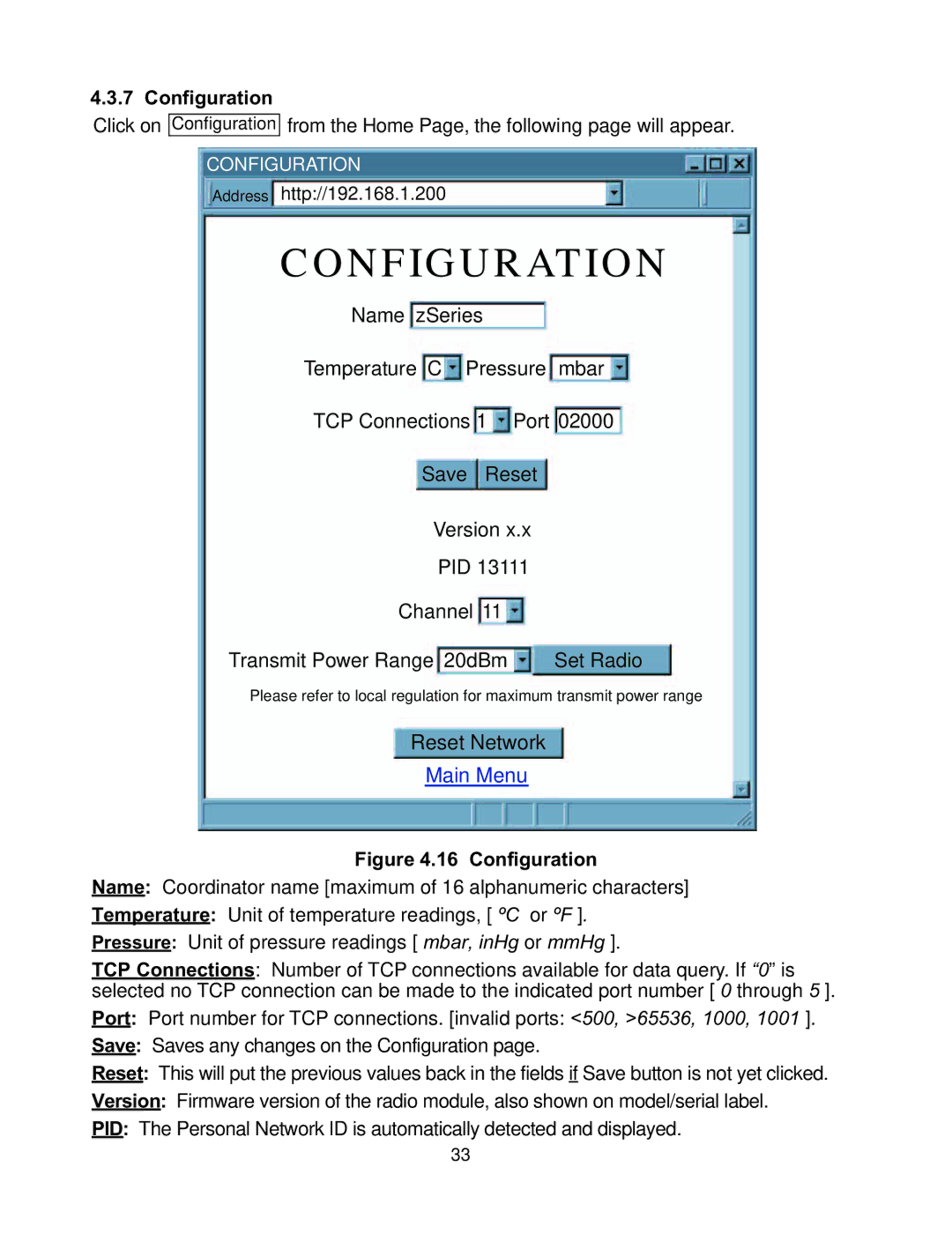 Omega Vehicle Security zSeries manual Configuration 