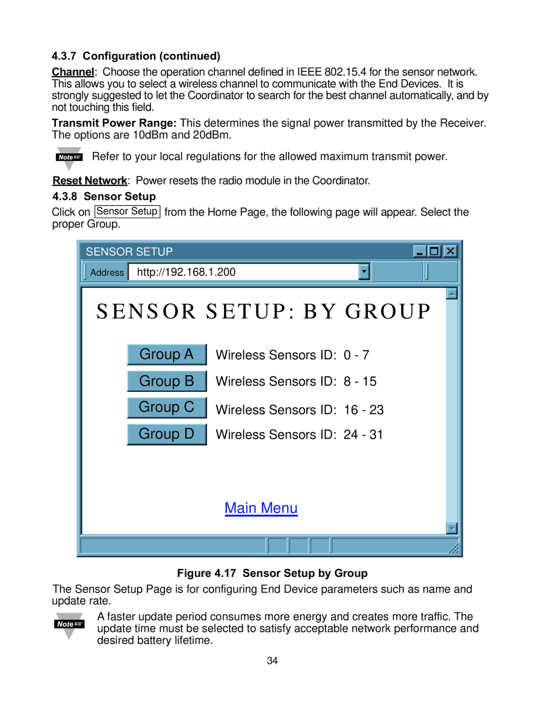 Omega Vehicle Security zSeries manual Sensor Setup by Group 