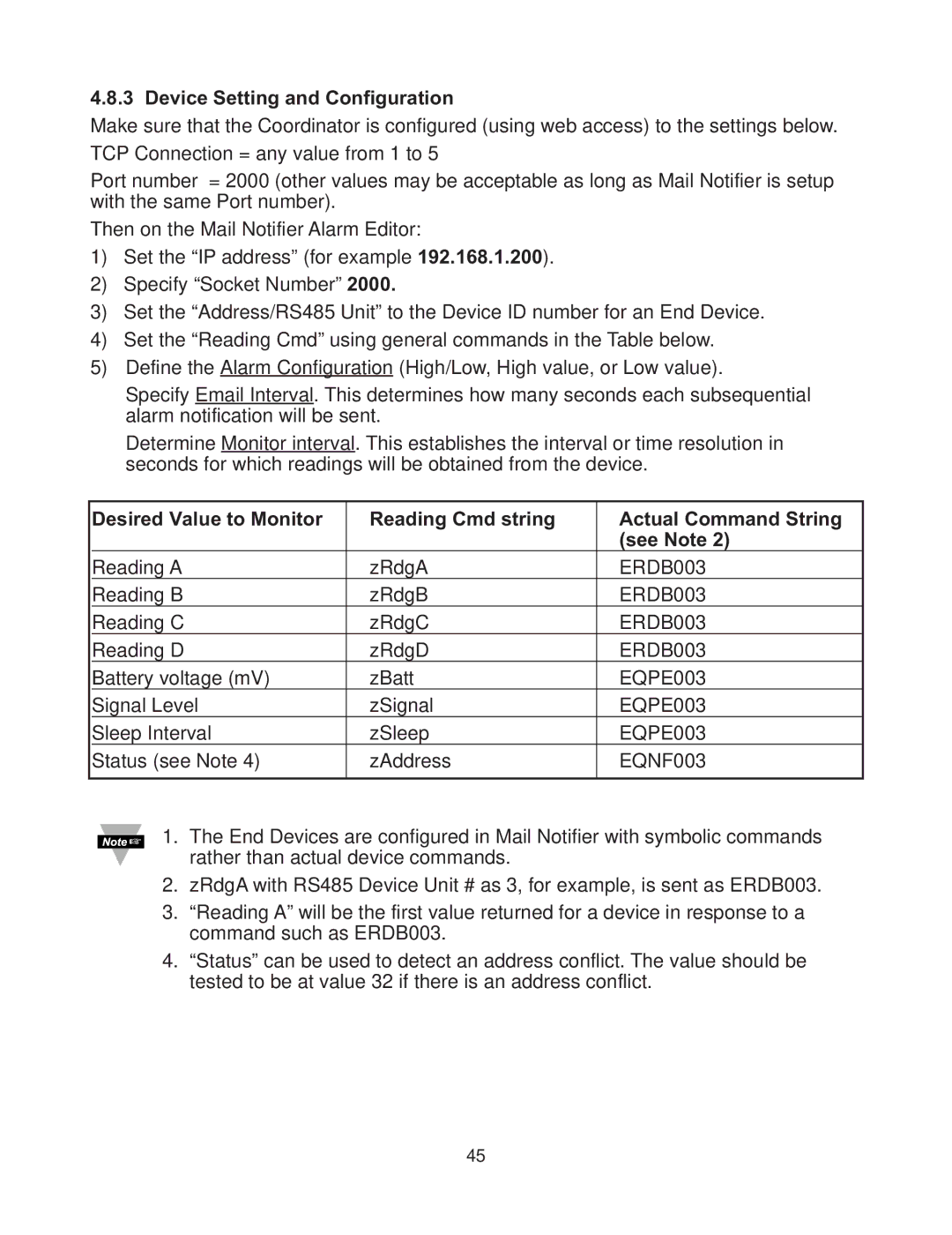 Omega Vehicle Security zSeries manual Device Setting and Configuration, EQNF003 