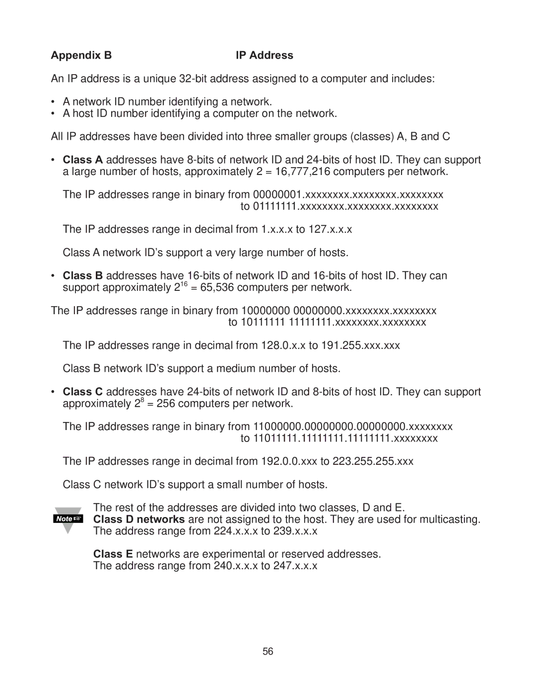 Omega Vehicle Security zSeries manual Appendix BIP Address 