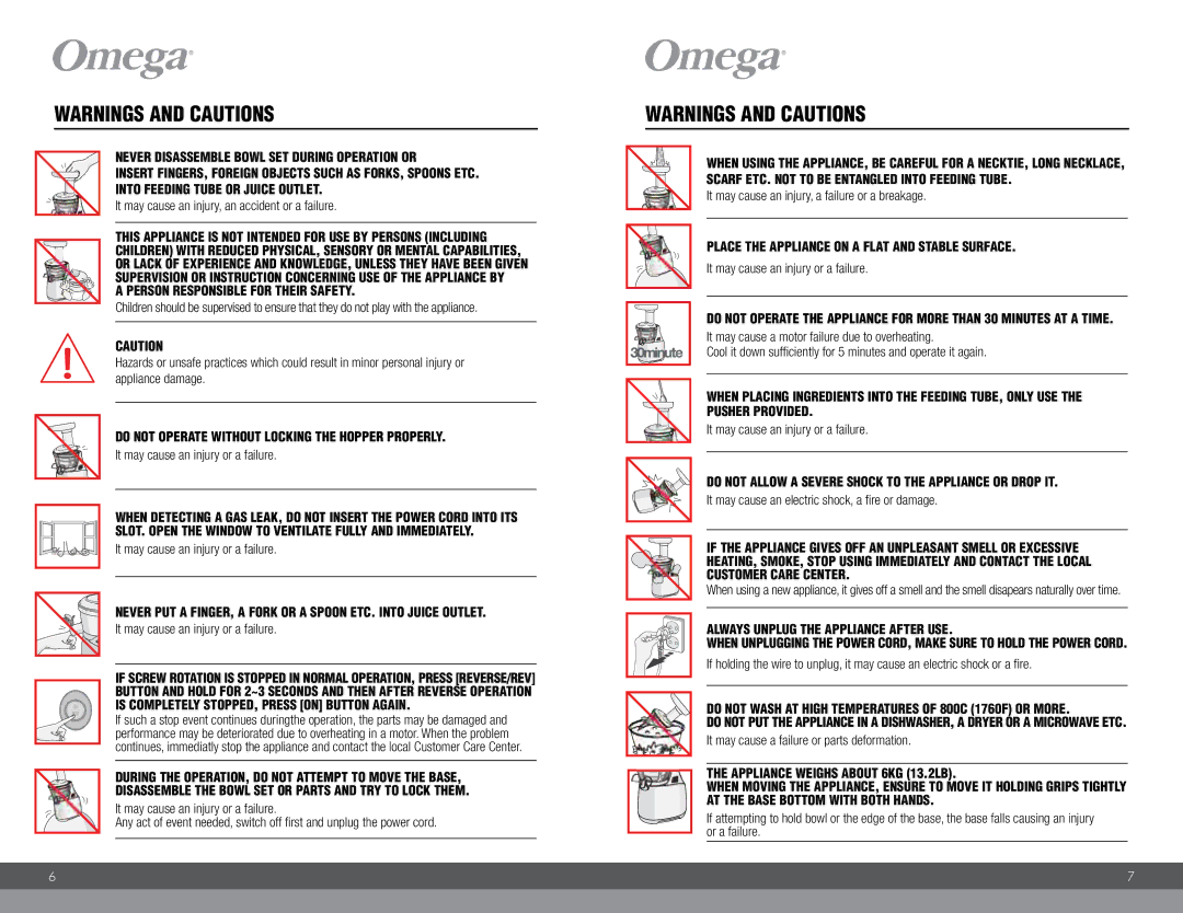 Omega VRT400 instruction manual Person Responsible for Their Safety, Do not Operate Without Locking the Hopper Properly 