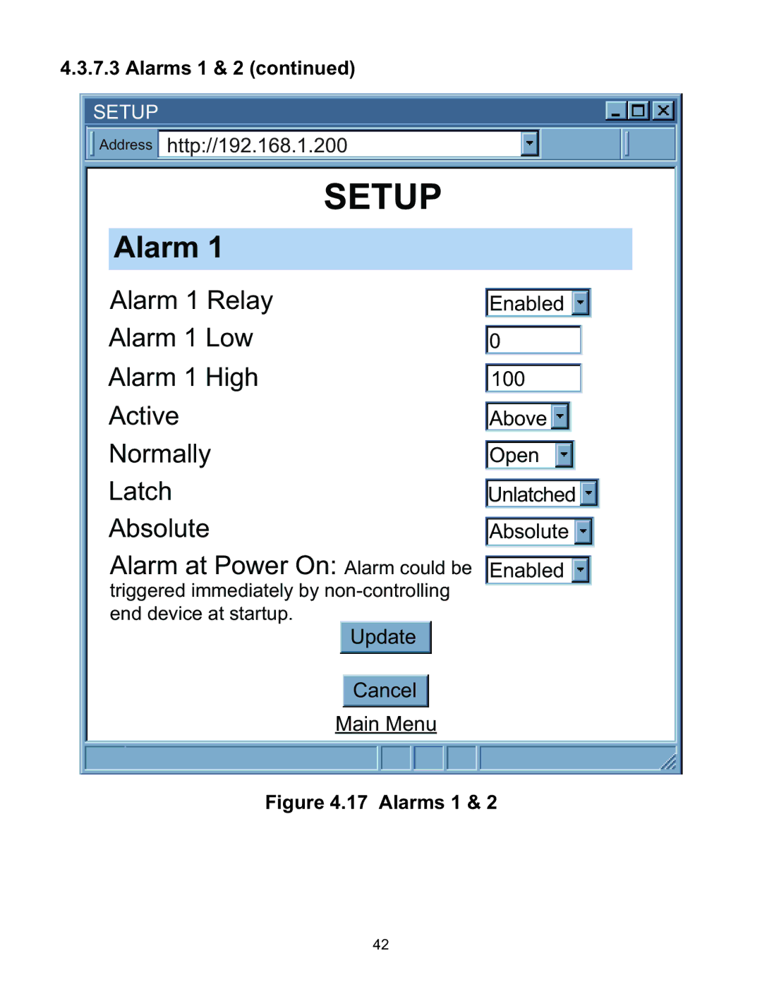 Omega WI8XX-U manual Setup 