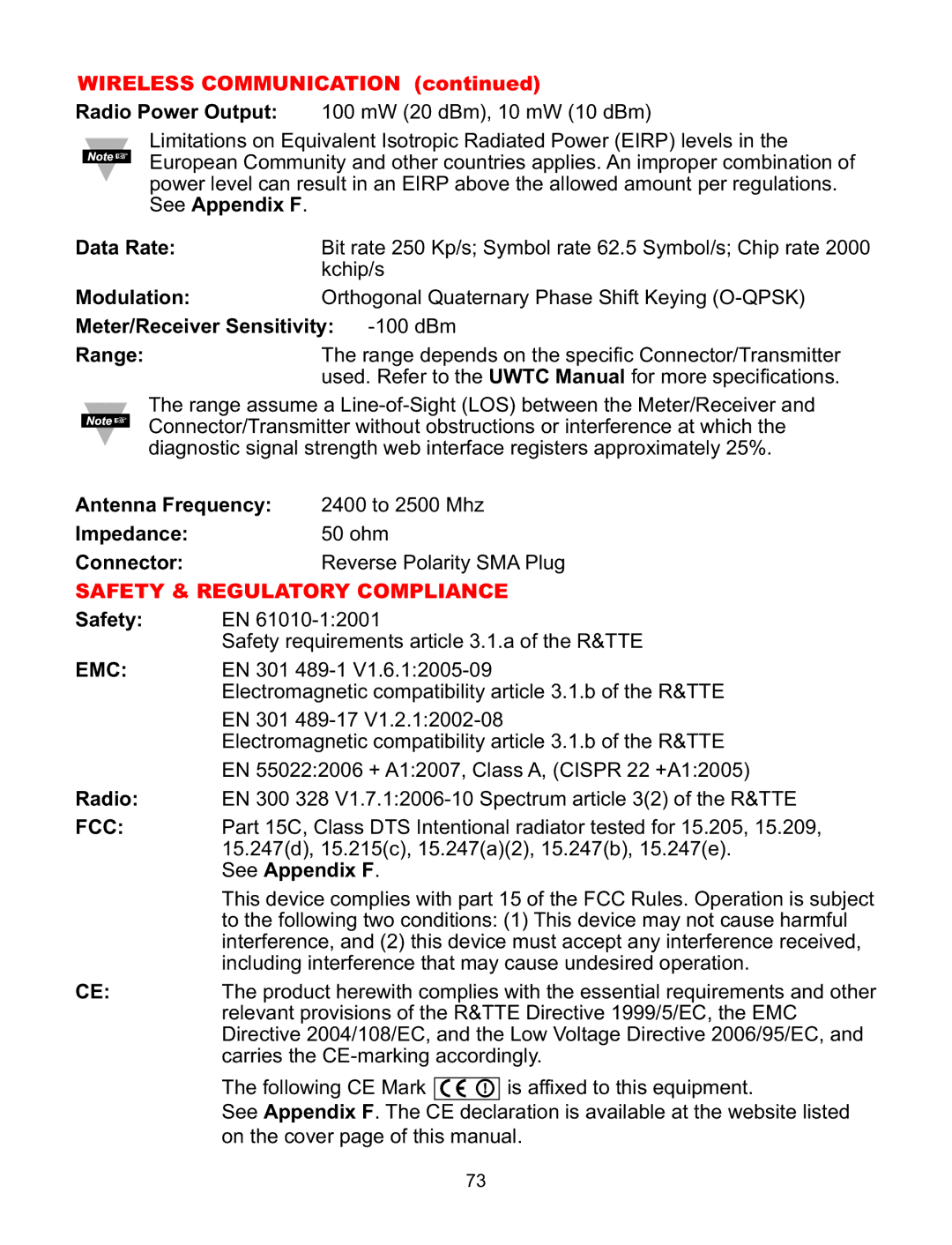 Omega WI8XX-U manual Safety & Regulatory Compliance 