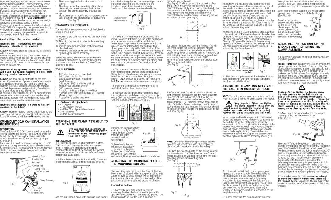 Omnimount 30.0 CA manual 