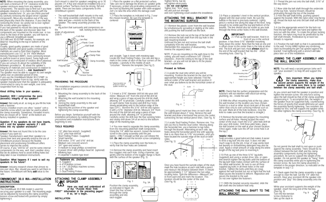 Omnimount 30.0 WA manual 