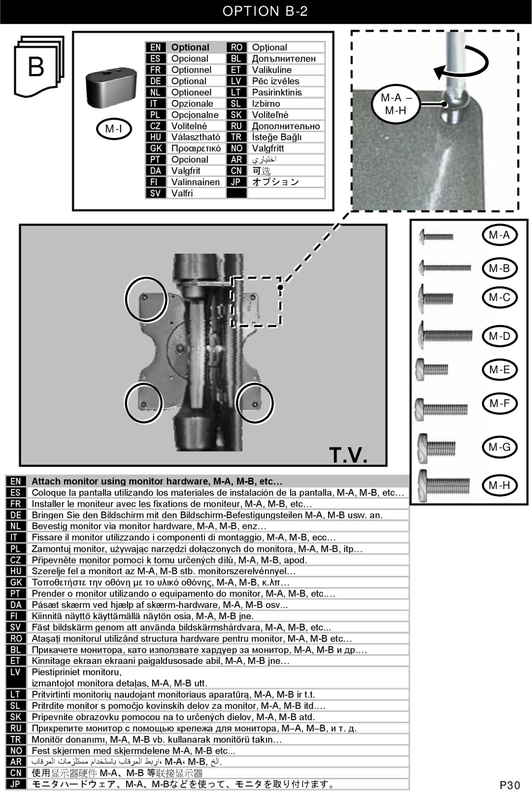 Omnimount 4N1-L, OM10332 instruction manual Option B-2, オプション 