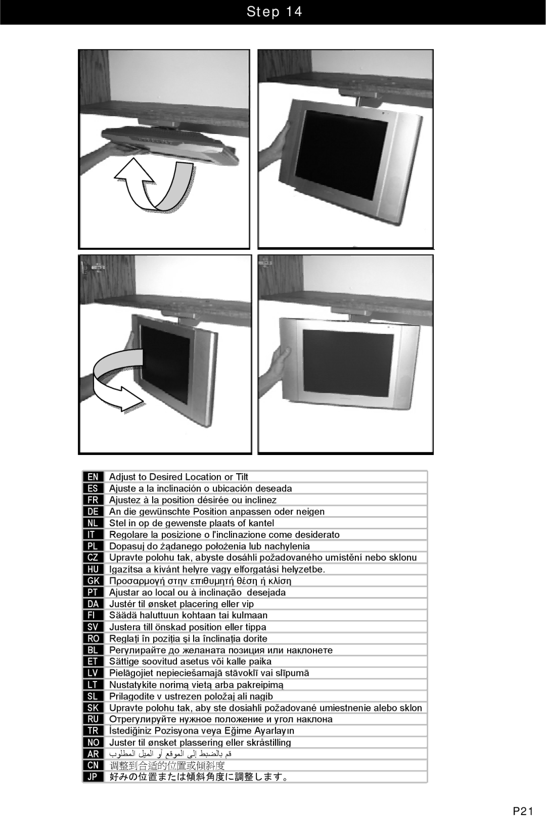 Omnimount 75-FD, OM10032, 100-FD manual P21 