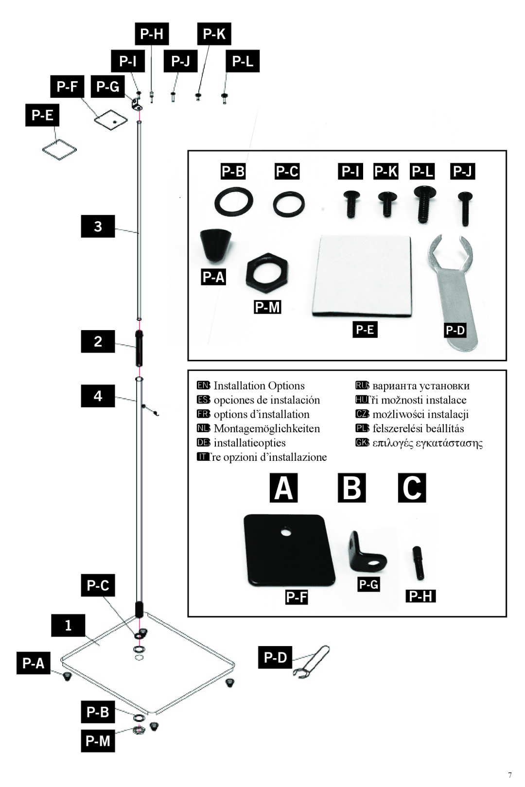 Omnimount EL0 instruction manual P-K 