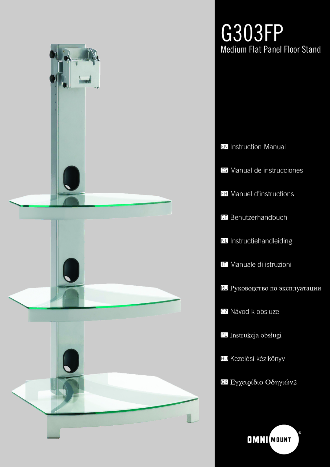 Omnimount G303FP instruction manual Medium Flat Panel Floor Stand 