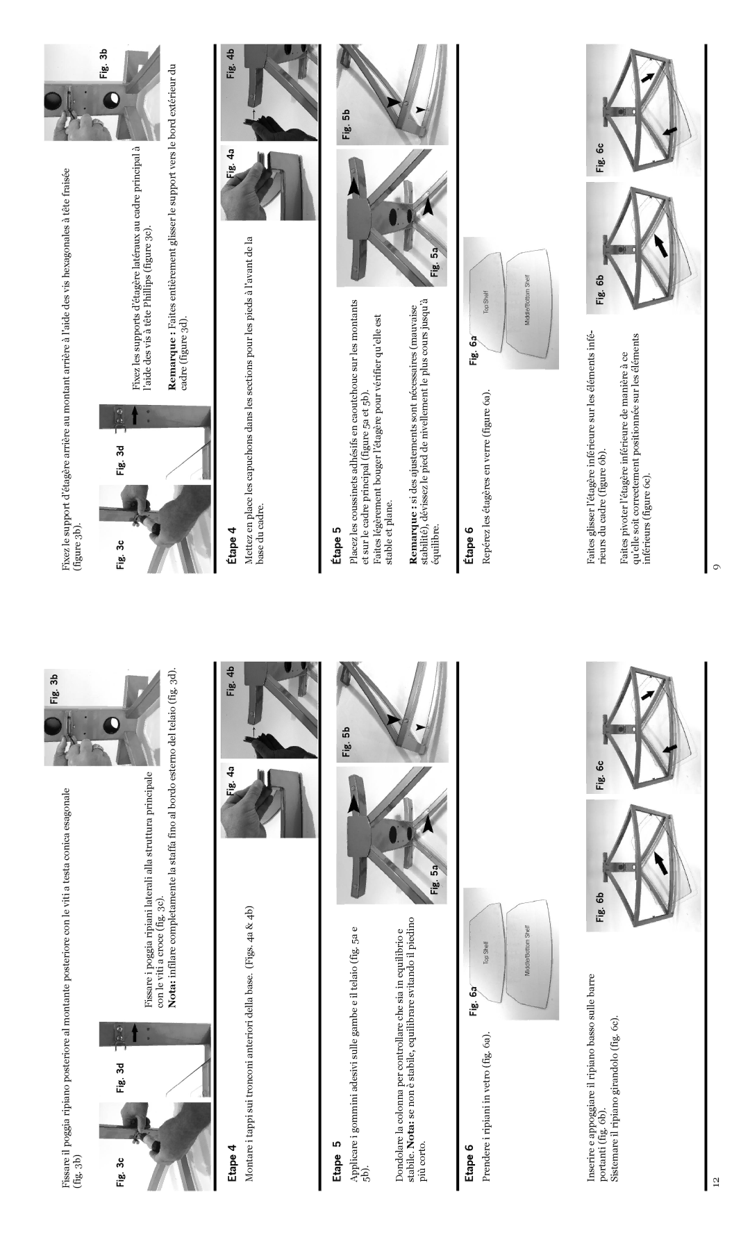 Omnimount 1002379, G343 Et sur le cadre principal a et 5b, Stable et plane, Équilibre, Rieurs du cadre b, Inférieurs c 