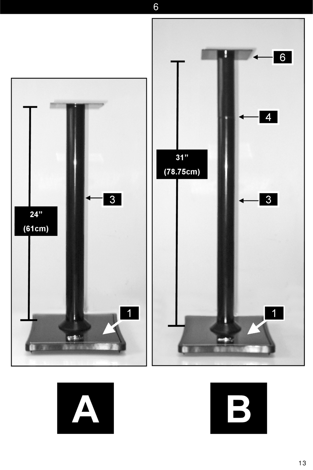 Omnimount Gemini 2 instruction manual 61cm 78.75cm 