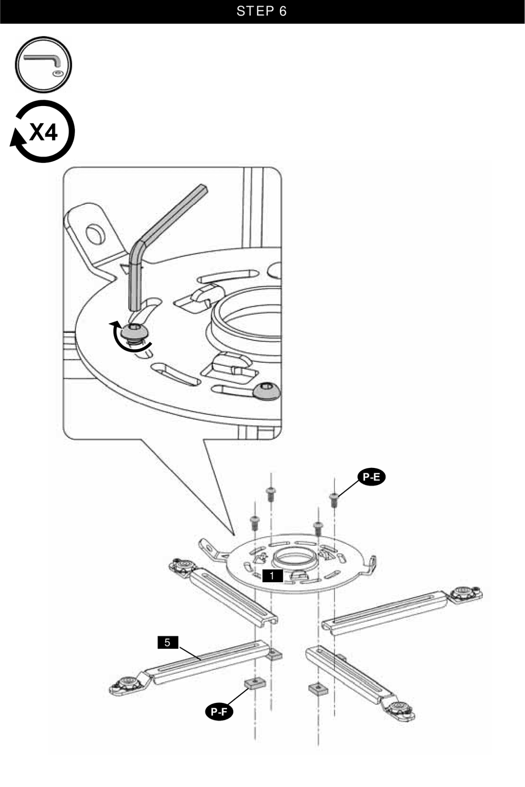 Omnimount OM1004108, HDPJTMA instruction manual Step 