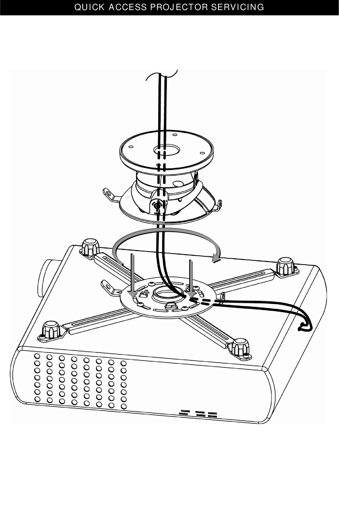 Omnimount HDPJTMA, OM1004108 instruction manual Quick Access Projector Servicing 