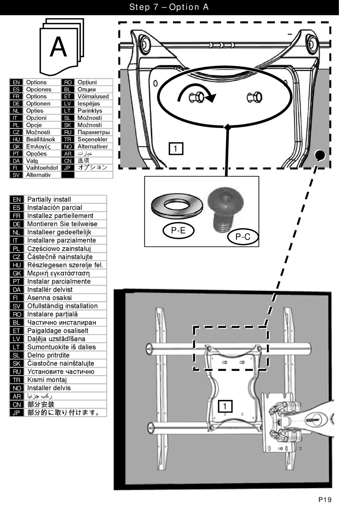 Omnimount UAM, OM10072, L27-1002790 -manual-120707vB Option a, P-C 