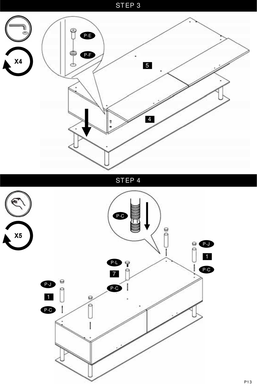 Omnimount 1004264, LINK LT63 instruction manual P13 