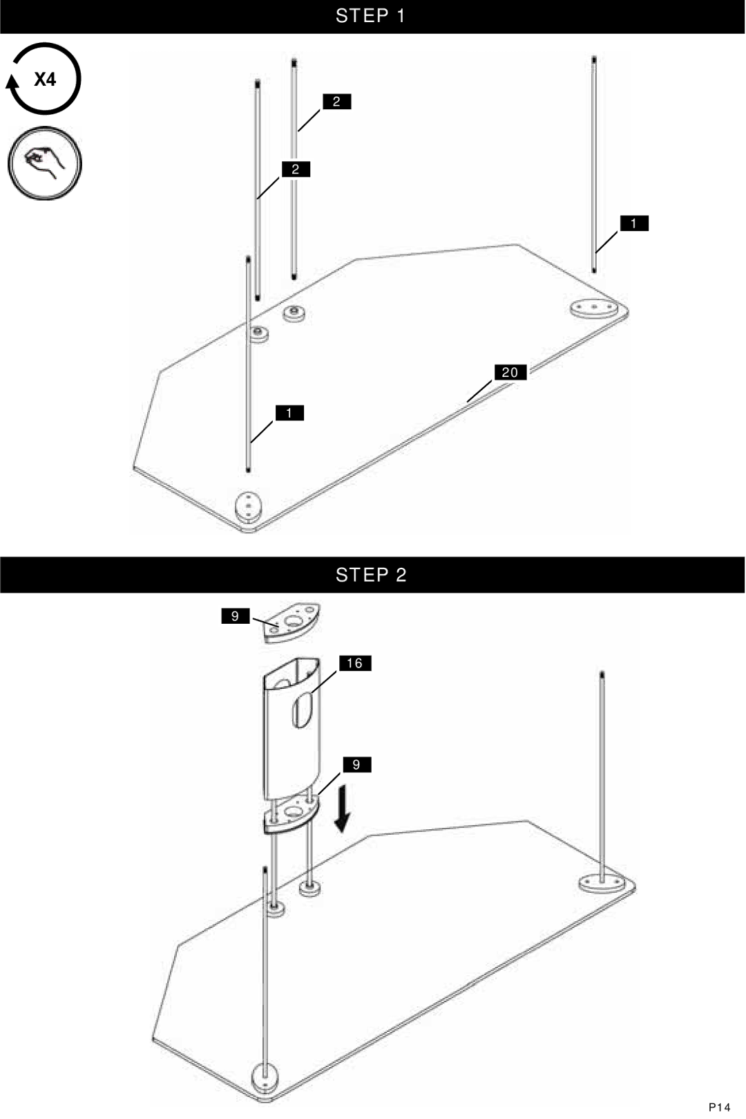 Omnimount Modena 47FP instruction manual Step 