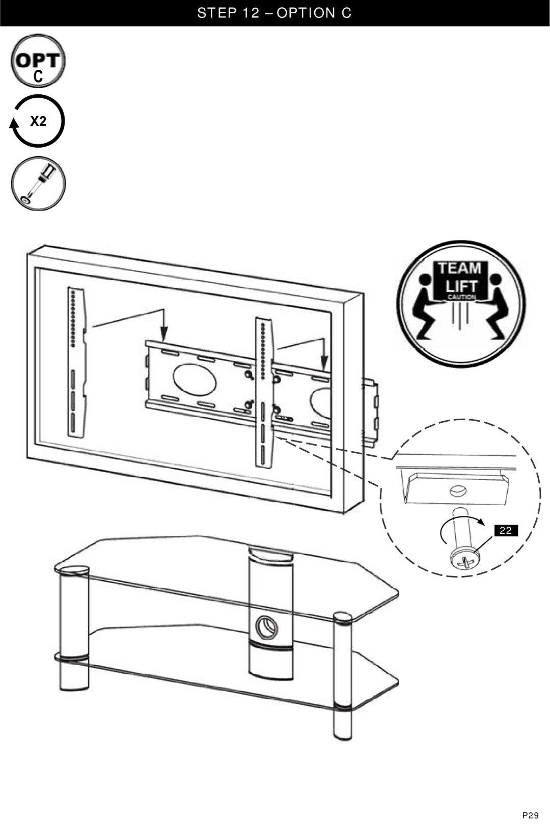 Omnimount Modena 47FP instruction manual P29 