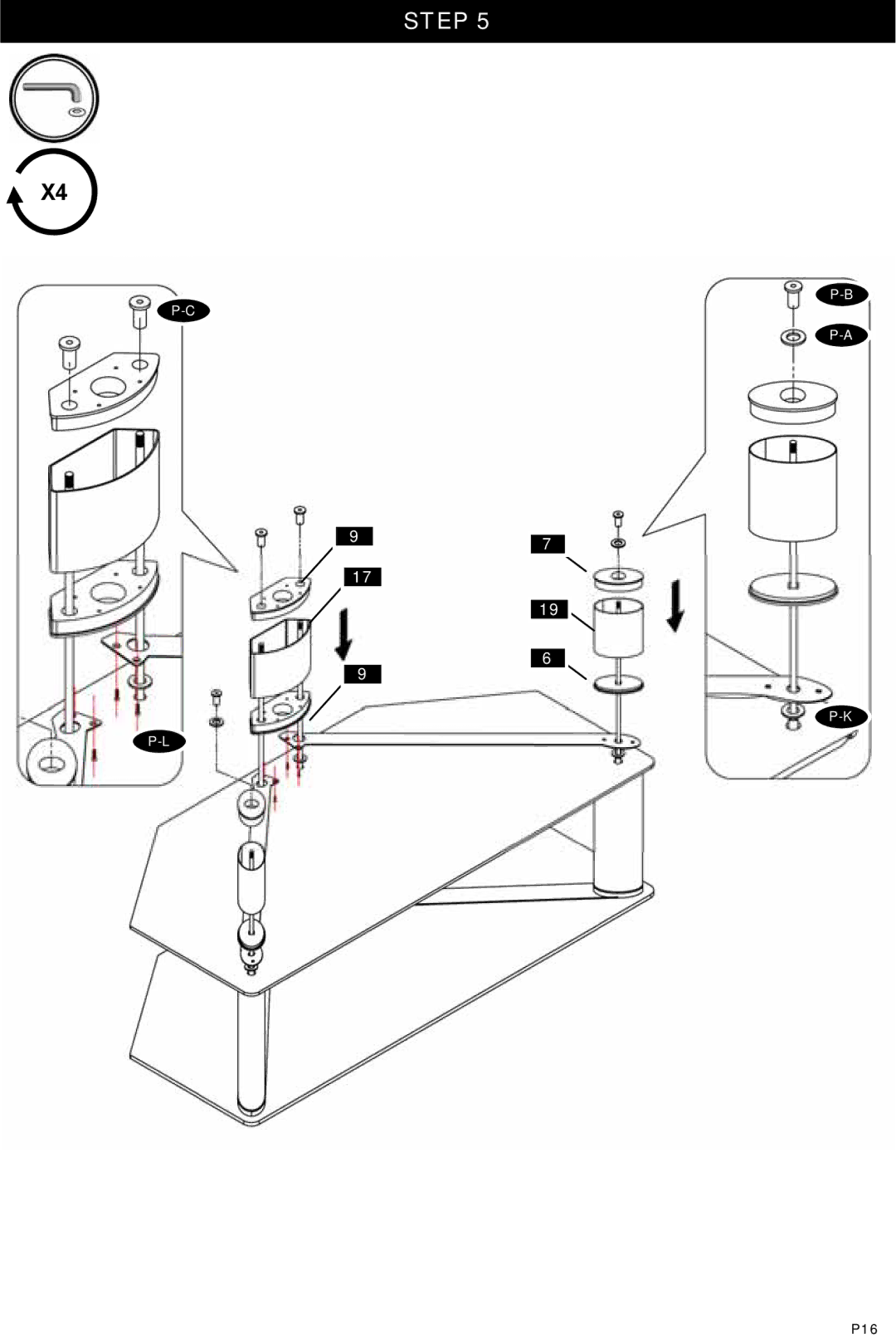 Omnimount Modena 55FP instruction manual P16 