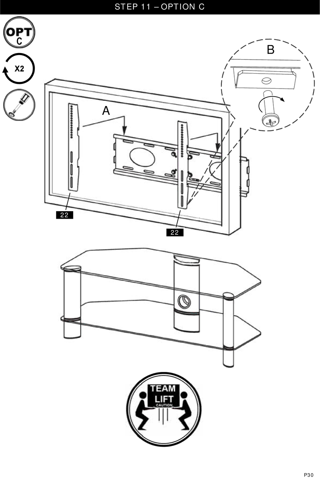 Omnimount Modena 55FP instruction manual P30 