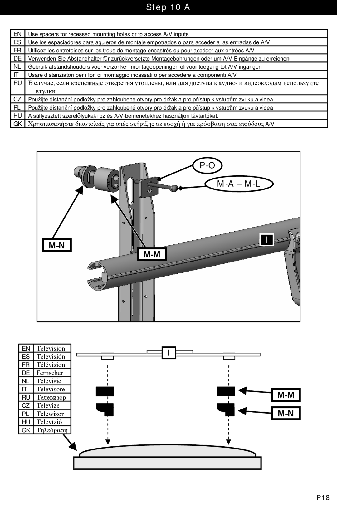 Omnimount OM10015 instruction manual M-L 