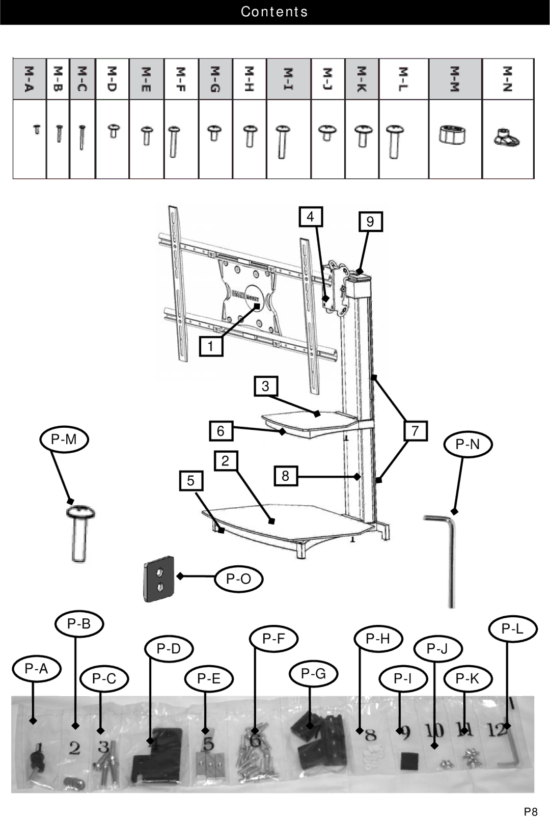 Omnimount OM10015 instruction manual Contents 