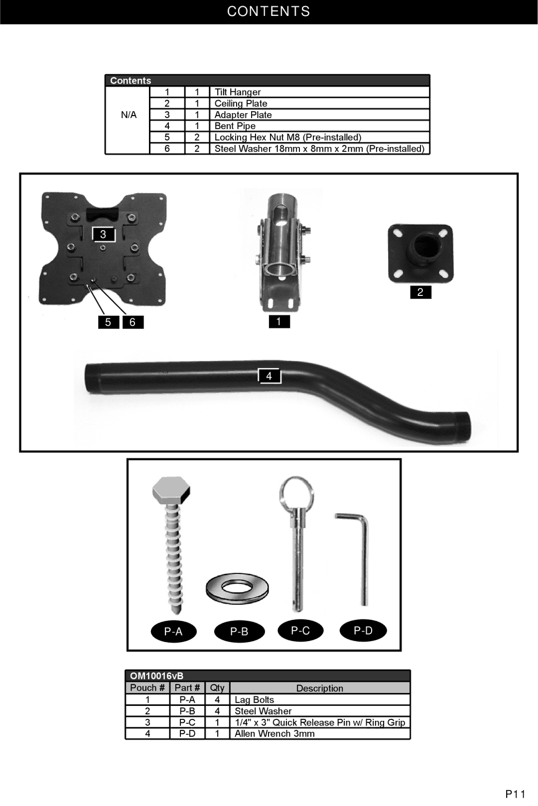 Omnimount OM10016 manual P11 