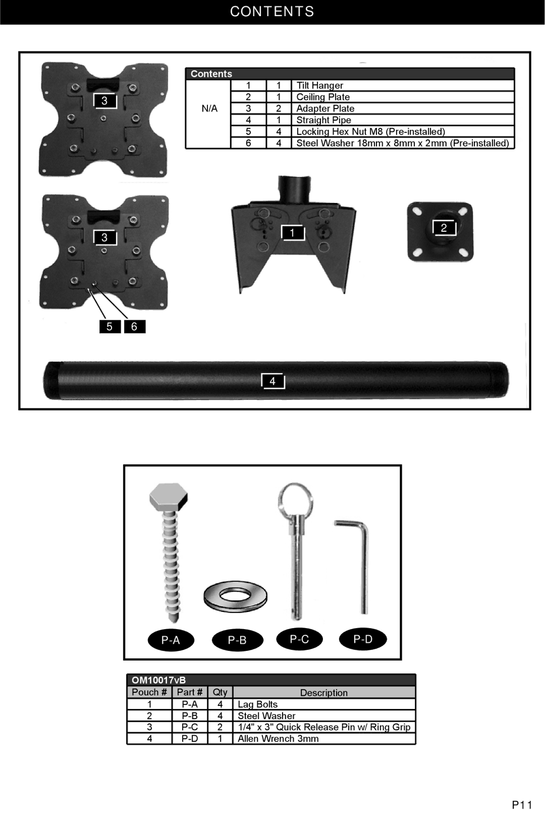 Omnimount OM10017 instruction manual P11 