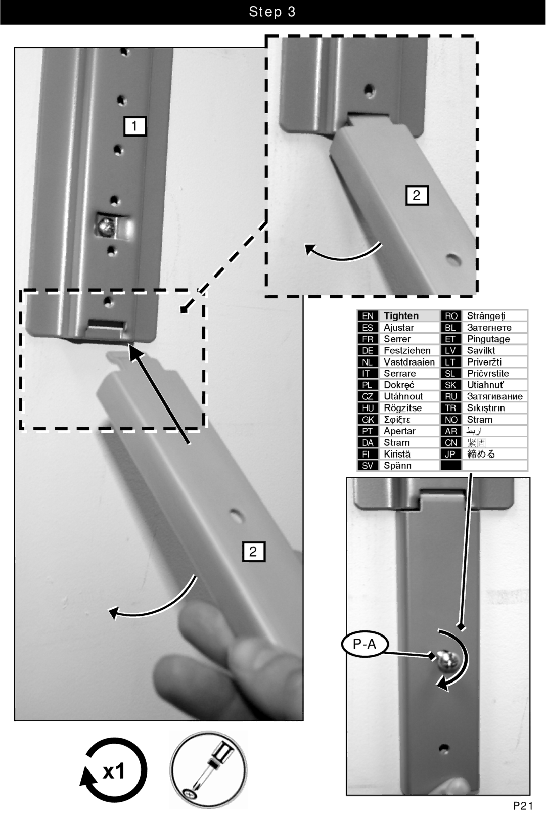 Omnimount OM10020 instruction manual P21 