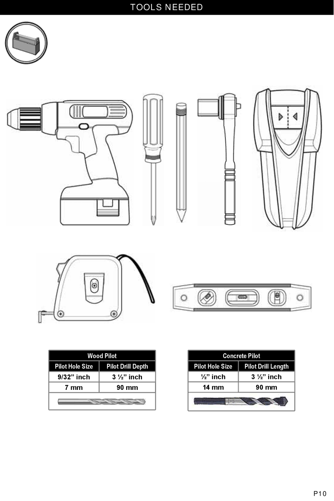 Omnimount OM1004463, NC200-T manual Tools Needed 