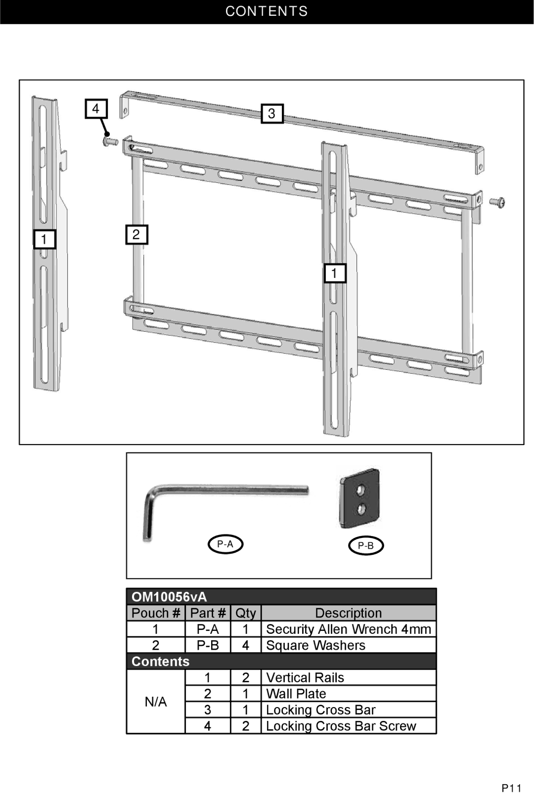 Omnimount 1N1-M manual OM10056vA 