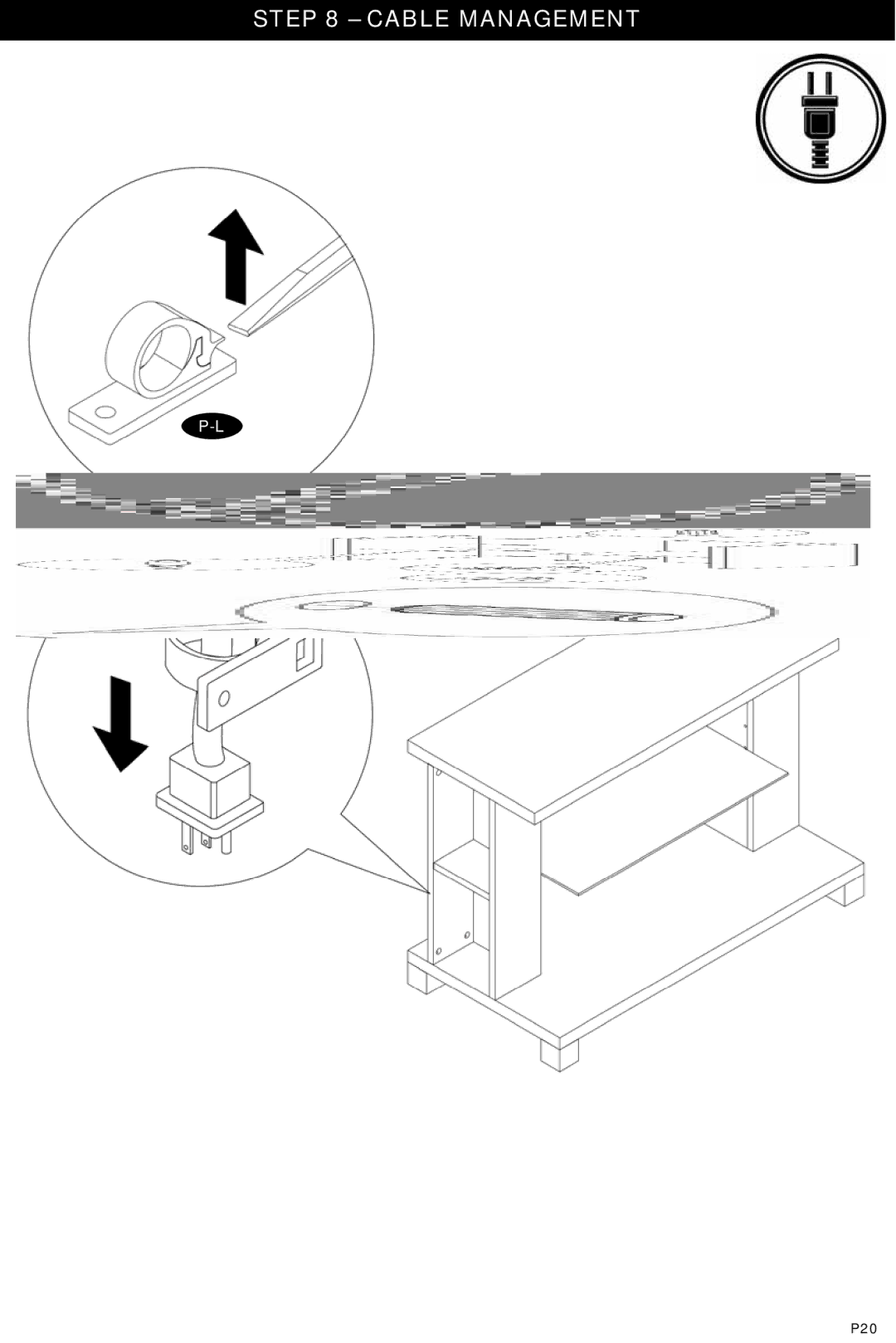 Omnimount OM1100008, ECHO38T instruction manual Cable Management 