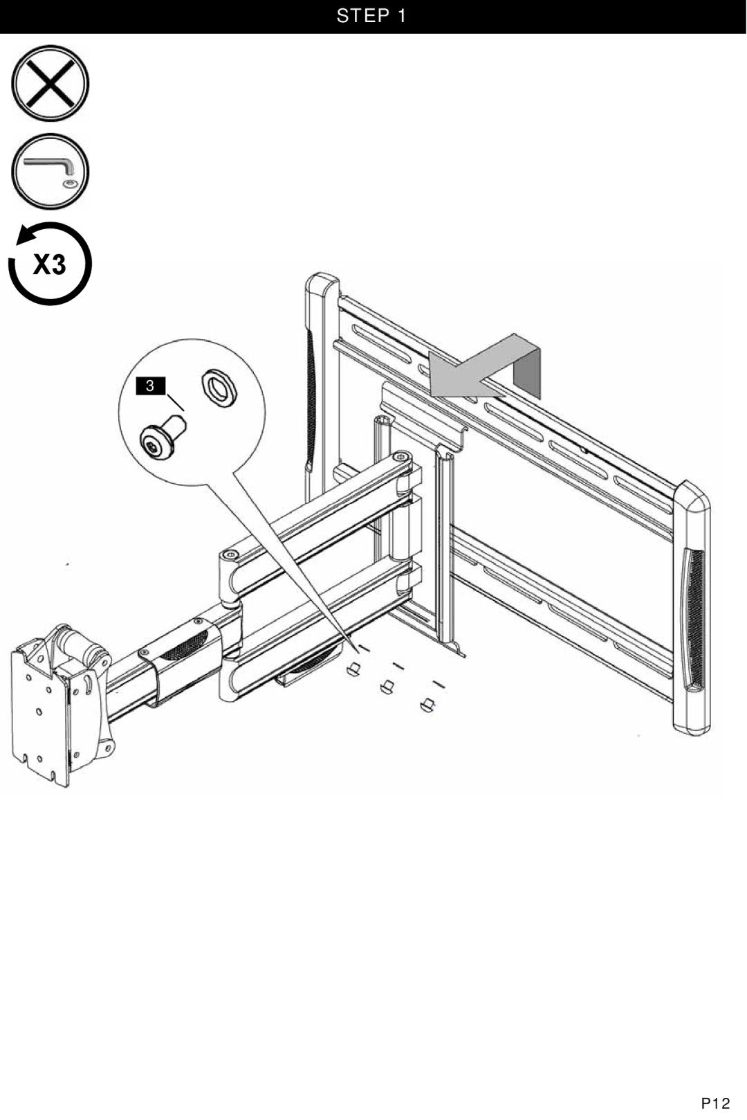 Omnimount OM1100024, NC125C manual Step 