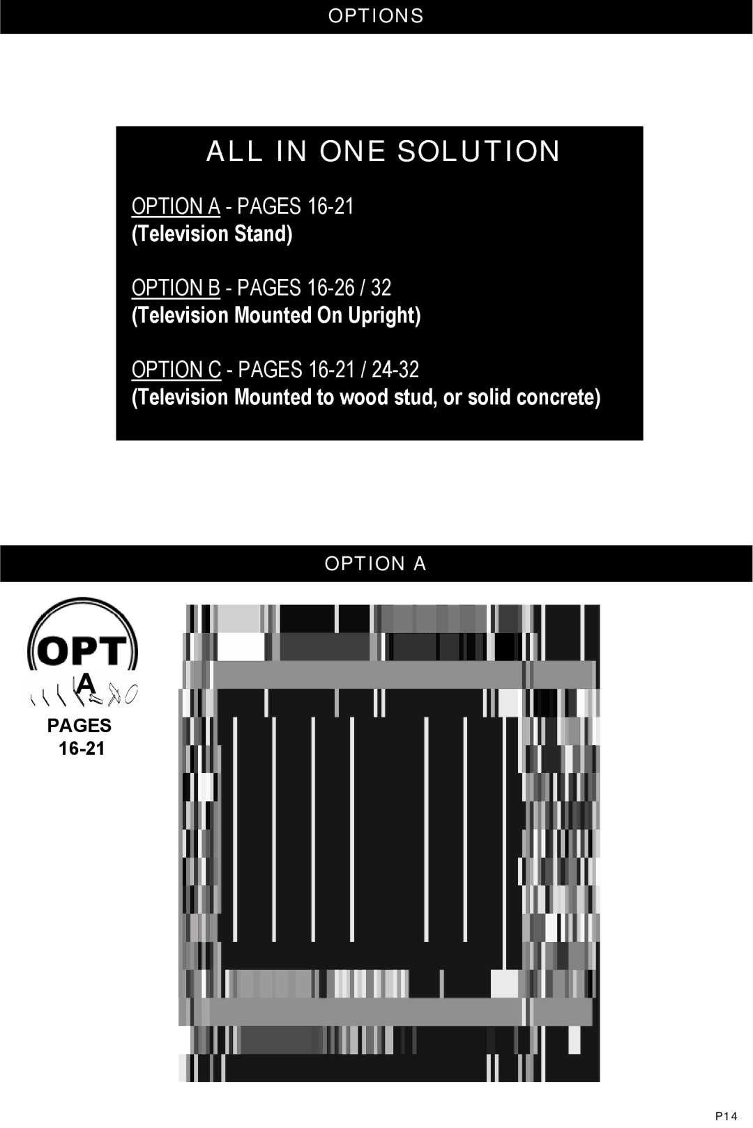 Omnimount OM1100131, ELEMENTS403 FP manual Options, Option a 