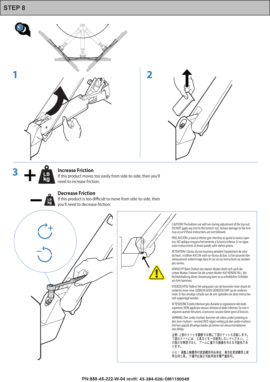 Omnimount PLAY40 manual Need to increase friction 