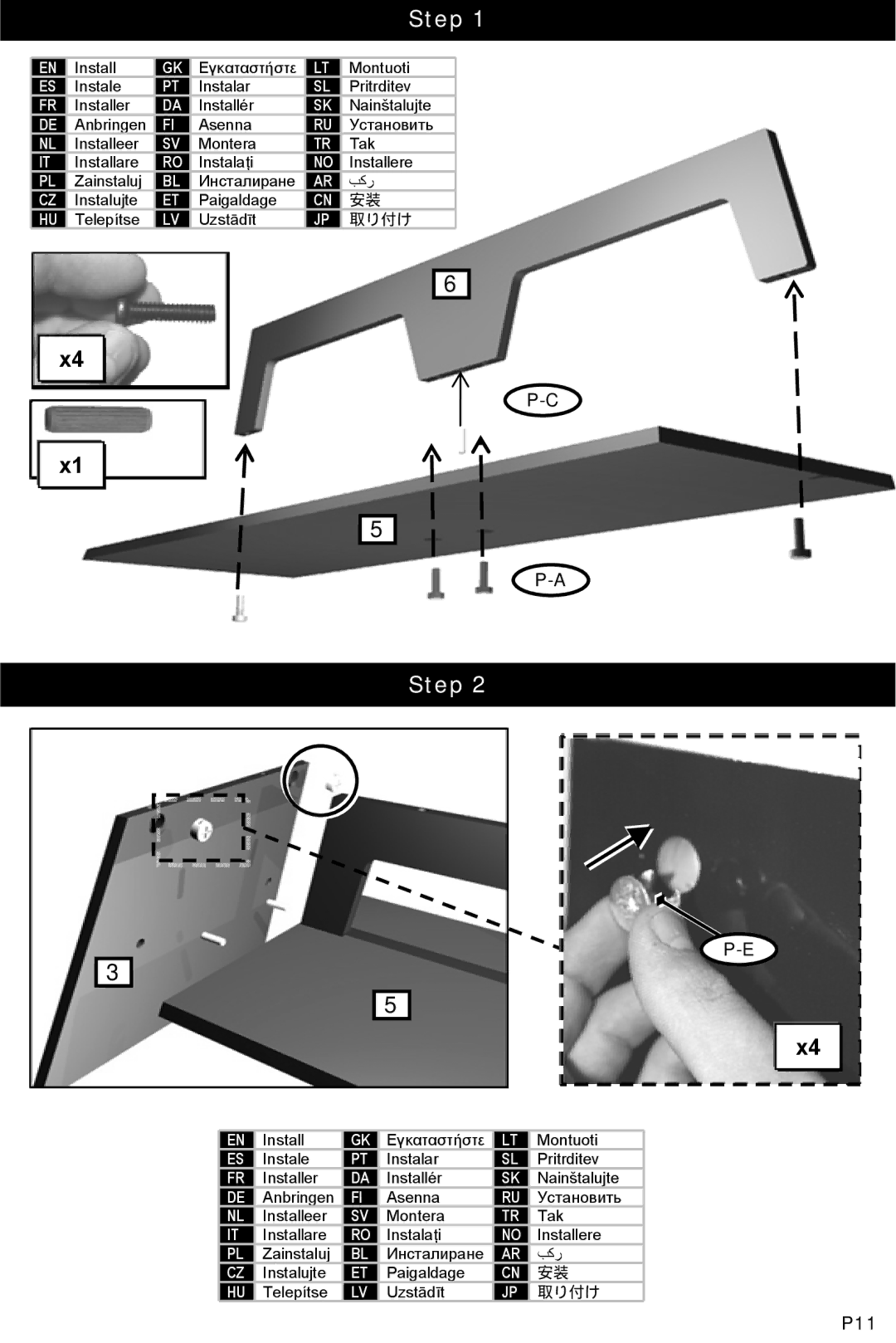 Omnimount Prism 50 manual Step 