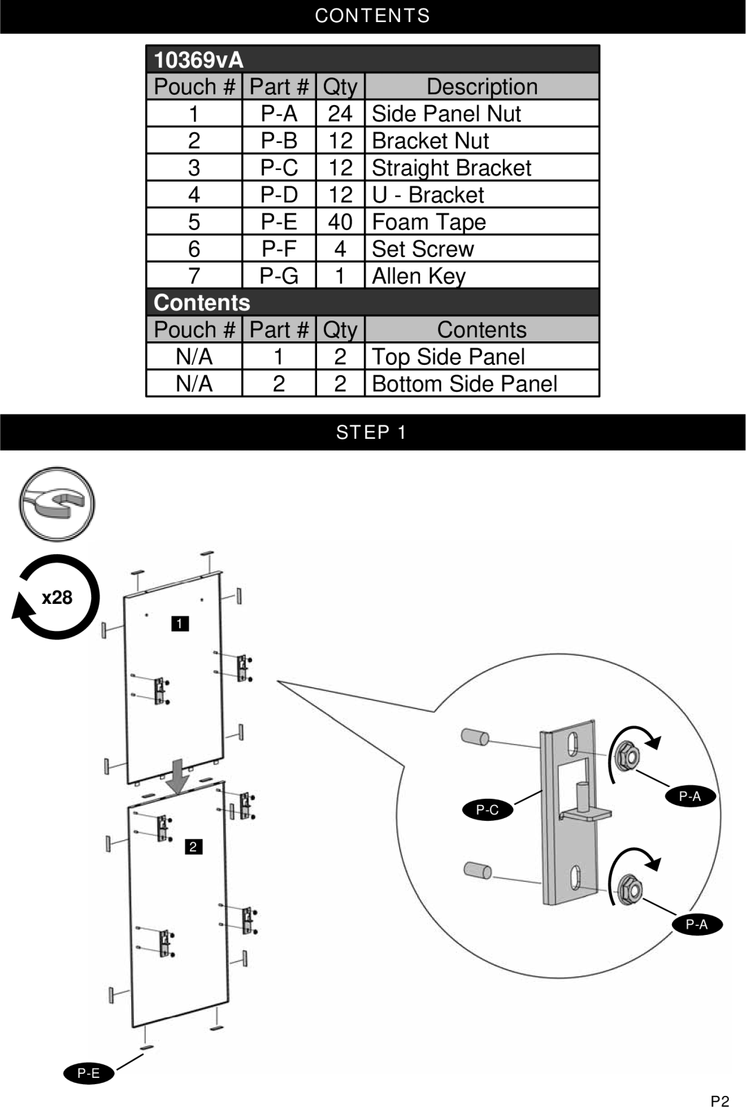 Omnimount RSF-SP instruction manual 10369vA 